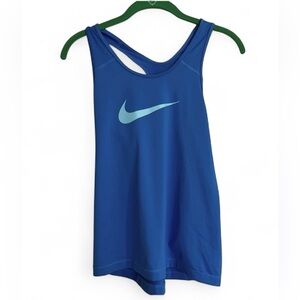 Girls Nike blue dry fit tank with racer back.  Size Large.